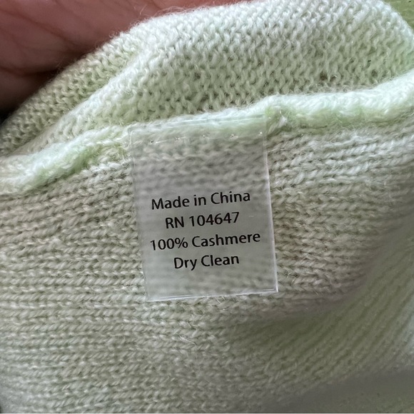 KIMROSS cashmere V-Neck Green Sweater Sz M - Picture 7 of 7